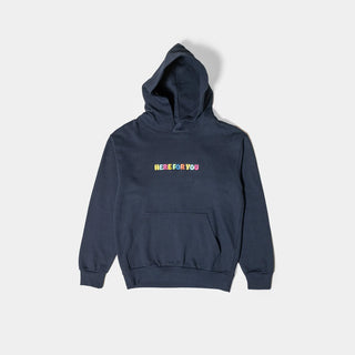 Here For You Classic Navy Hoodie