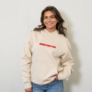 Here For You Sand Hoodie
