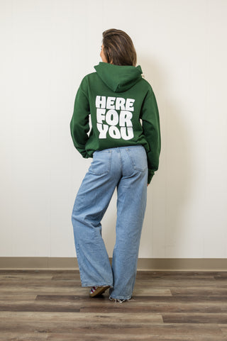 Here For You Spring Green Hoodie