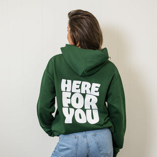 Here For You Spring Green Hoodie