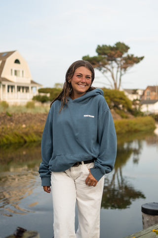 Here For You Pebble Blue Hoodie