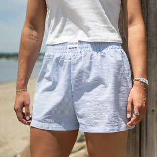 Denim Blue Striped Boxer Shorts