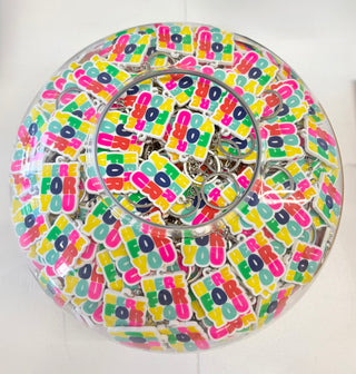 Here For You Multicolor Keychain