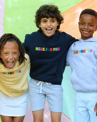 HERE FOR YOU NAVY YOUTH HOODIE