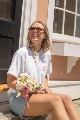 Here For You Flower Shop Tee
