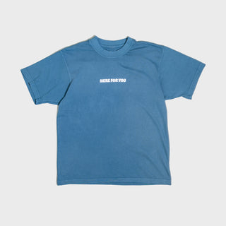 Here For You Pebble Blue Tee