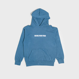 Here For You Pebble Blue Hoodie