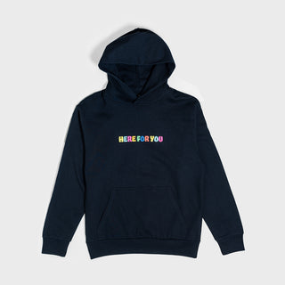 Here For You Classic Black Hoodie