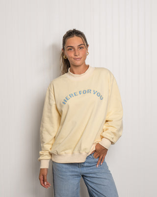 Here For You Butter Yellow Mockneck