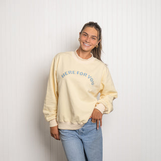 Here For You Butter Yellow Mockneck