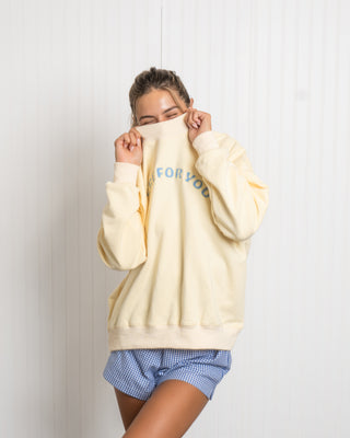 Here For You Butter Yellow Mockneck