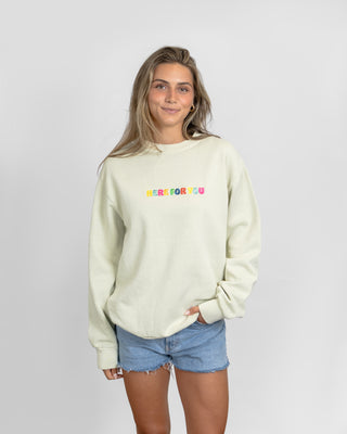 Here For You Pistachio Crewneck