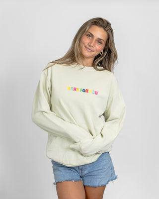 Here For You Pistachio Crewneck