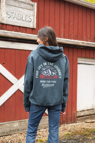 Find Joy in The Journey Navy Hoodie