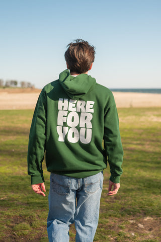 Here For You Spring Green Hoodie