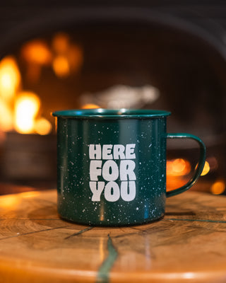 Here For You Camper Mug