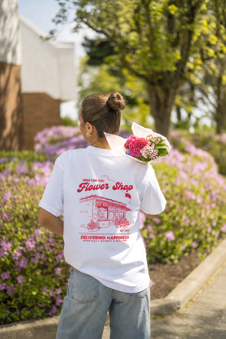 Here For You Flower Shop Tee