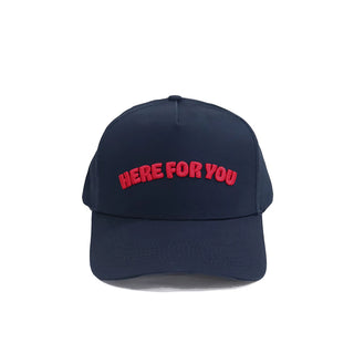 Here For You Navy & Red Trucker Hat