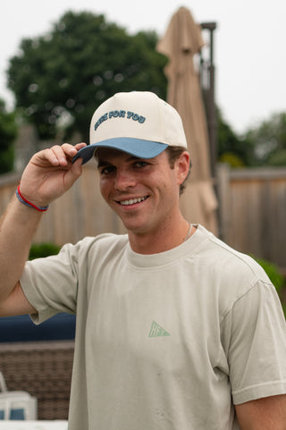 Here For You Harbor Blue Trucker Hat